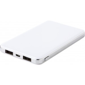 Li-polimer powerbank, 5000mAh, feh�r